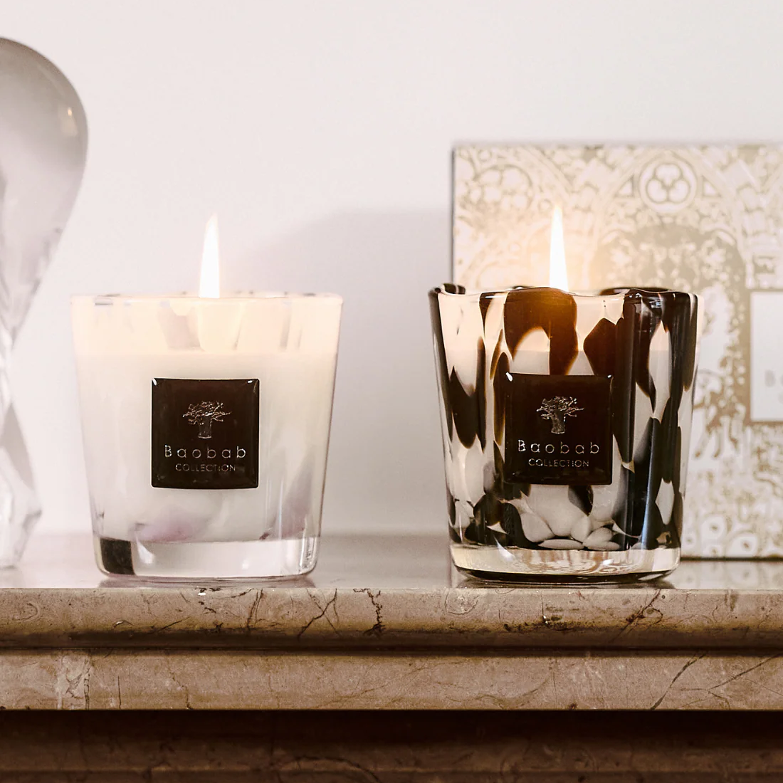 Baobab Collection Black and White Pearls Candle Duo additional image