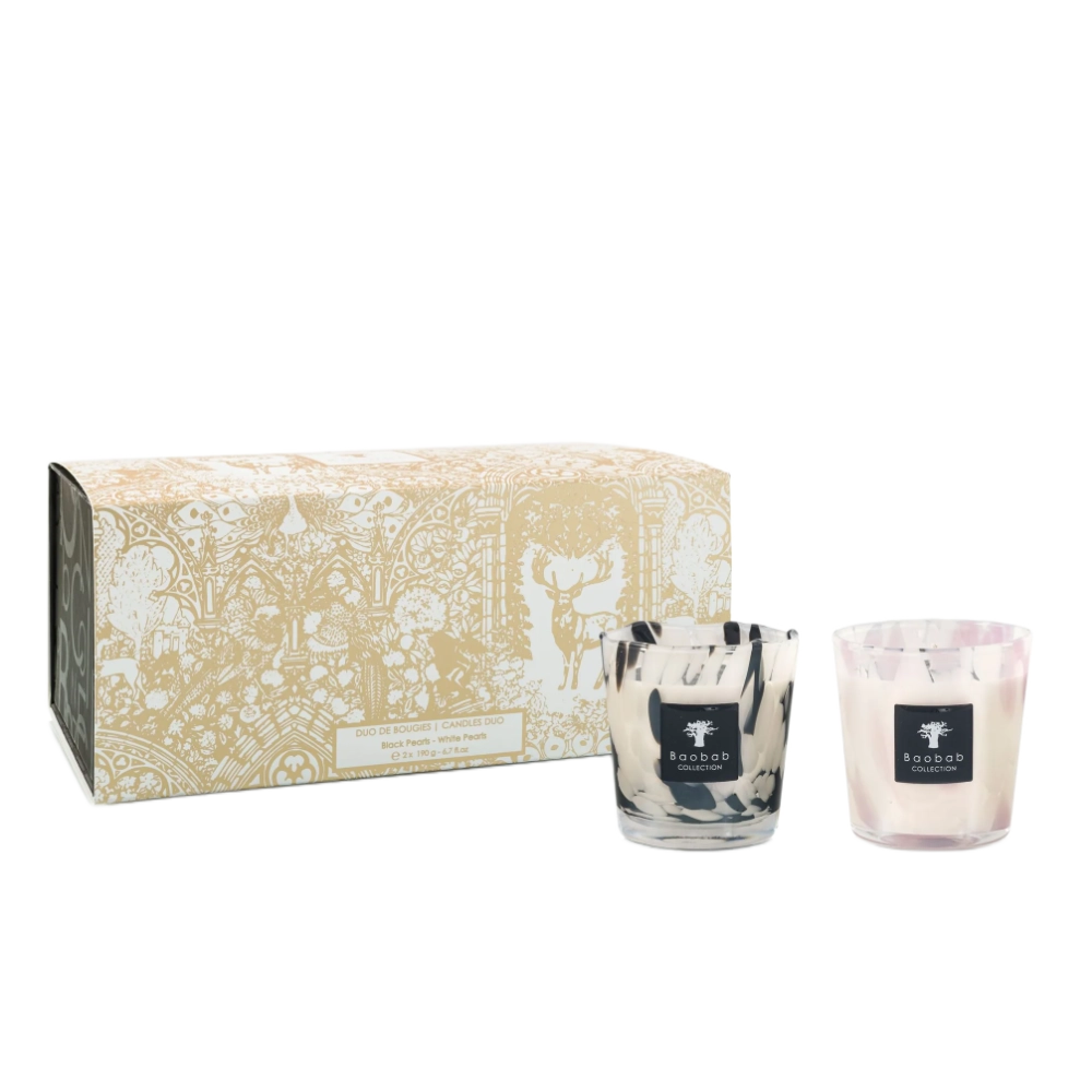 طقم الهدايا  Baobab Collection Black & White Pearls